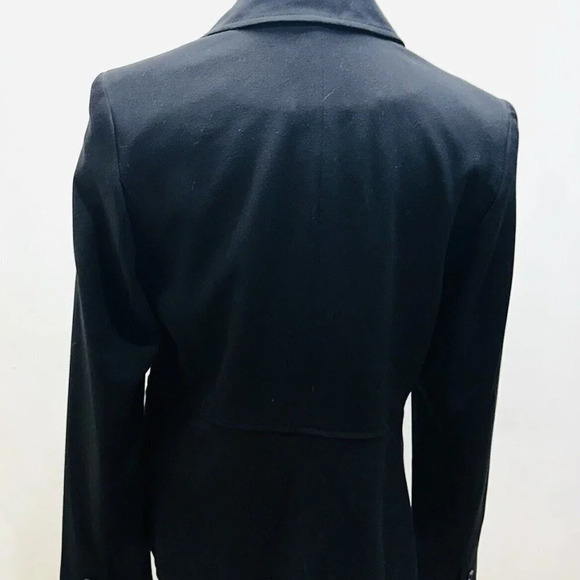 CHARTER CLUB Women Long Sleeve Button Down Collared Black Career Jacket Size 6 - Picture 6 of 13